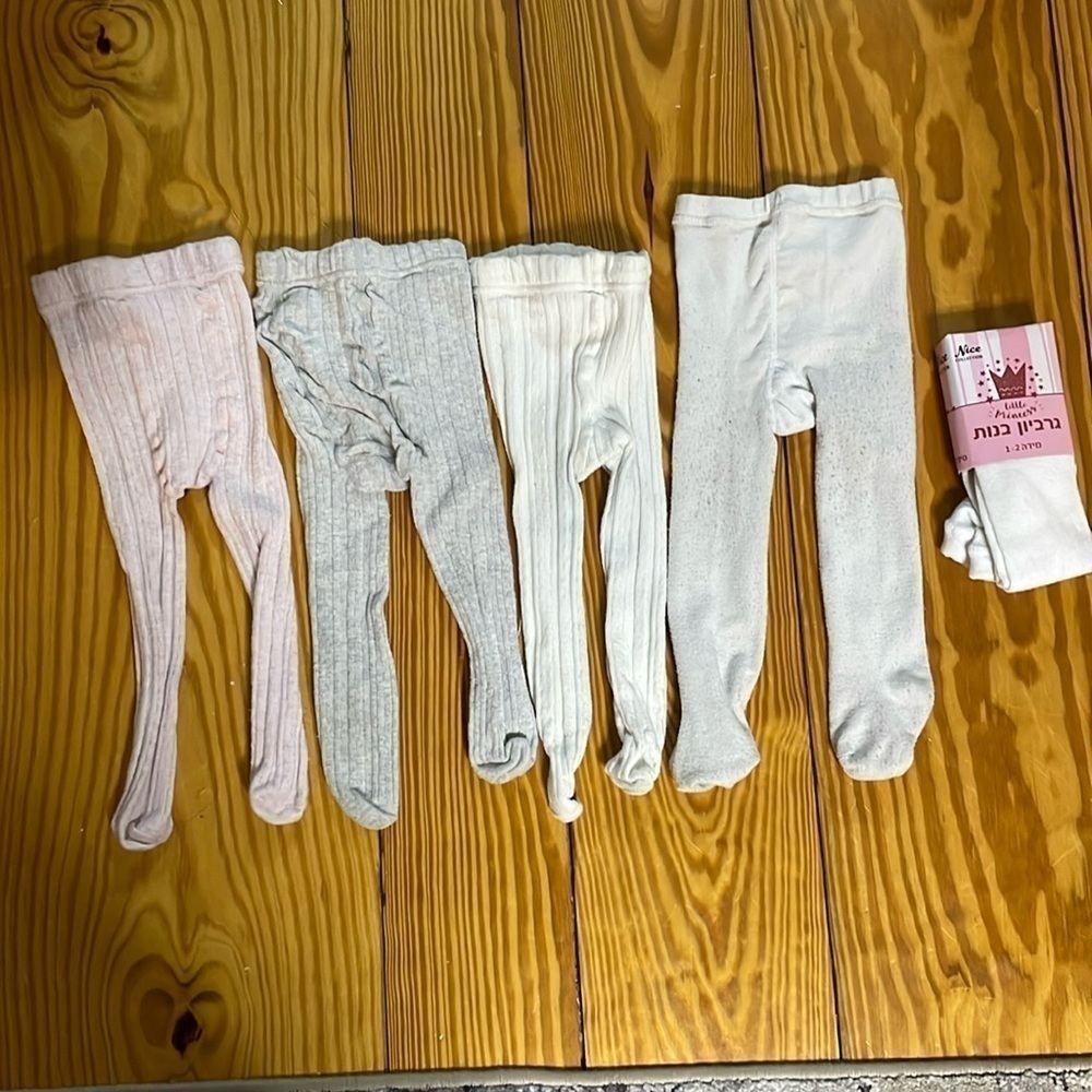 Tights for baby toddler 12-18 months bundle of 5 tights